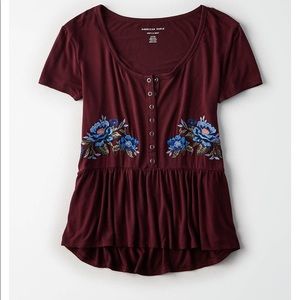 AE softAF embroidered top